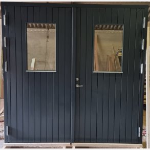  Garageport, 2-sidehngte drblade, isoleret. med 4