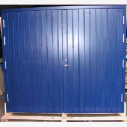 Garageport, 2-sidehngte drblade, isoleret. med 4" sporet plade, som foto i valgte farve og str.