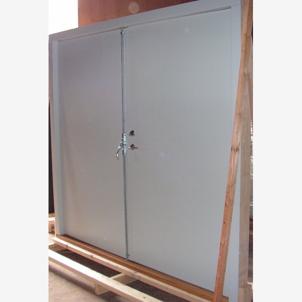 Garageport, 2-sidehngte drblade, isoleret. med 4" sporet plade, som foto i valgte farve og str.