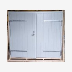 Garageport, 2-sidehngte drblade, isoleret. med 4" sporet plade, lange hngsler.