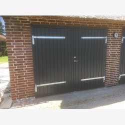  Sidehngt Garage port, med lange hngsler. Fremstillet p ml.